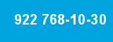 922 768-10-30